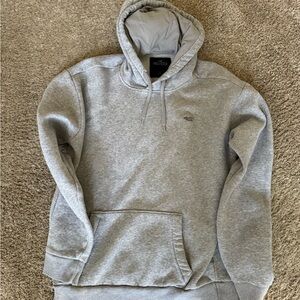 Hollister Men's Light Gray Hoodie